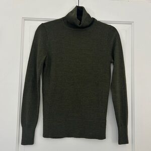 J. Crew Olive Green Turtleneck Sweater